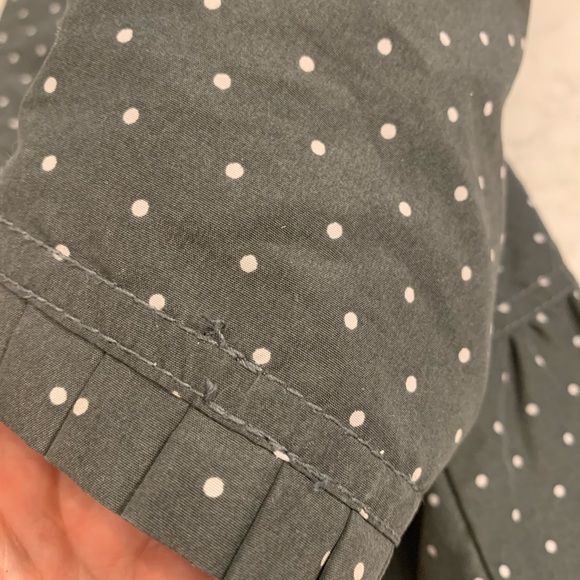 Mexx , girl size 9-12 months, charcoal grey white polka dot spring/fall jacket - Picture 11 of 13